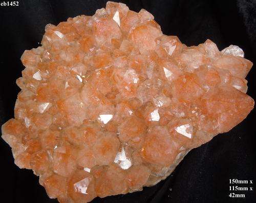 Orange river hematite included quartz crystal cluster-South Africa-764gram