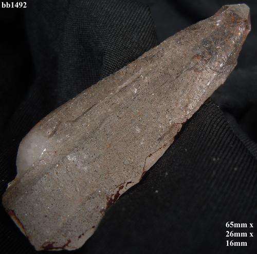 Orange river hematite included quartz crystal-South Africa-21gram