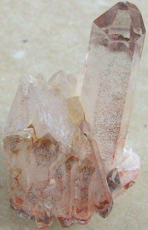 Kakamas hematite included quartz crystal cluster-rsa-7g