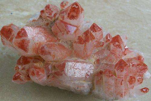 Pella hematite included quartz crystal cluster-rsa-196g