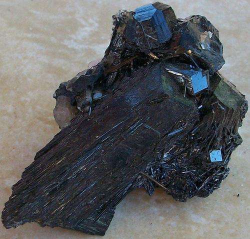 Erongo region black tourmaline crystal cluster-namibia-44g