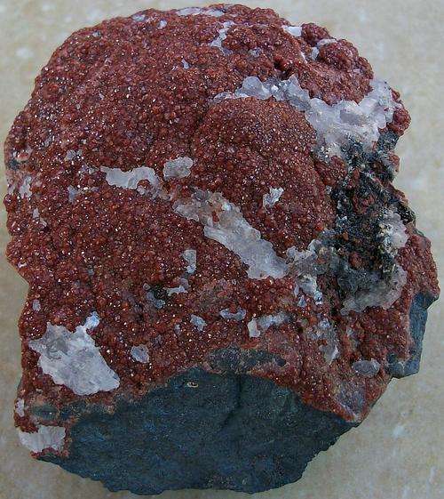 Kuruman calcite and andradite garnet crystals on matrix-rsa-495g