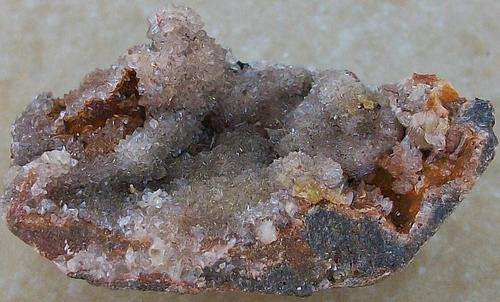 Tsumeb mimetite on smithsonite crystal cluster-namibia-15g