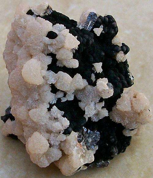 Kalahari manganese fields calcite and goethite crystals on matrix-south africa-13g