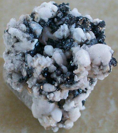 Kuruman groutite crystals on calcite/manganocalcite matrix-rsa-7g