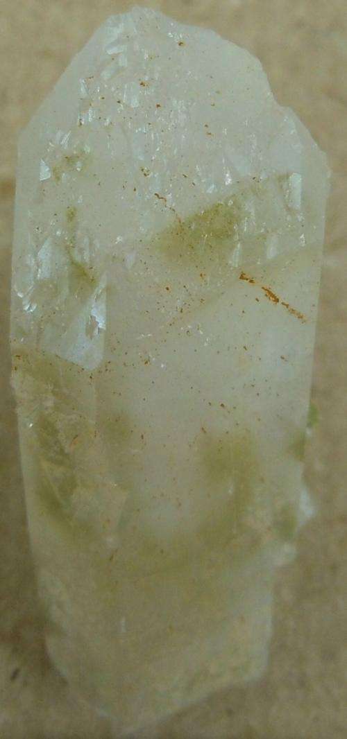 Messina 5 shaft epidote and ajoite icluded quartz crystal-rsa-17g