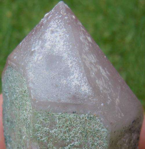 Messina 5 shaft ajoite and hematite included quartz crystal-south africa-119g