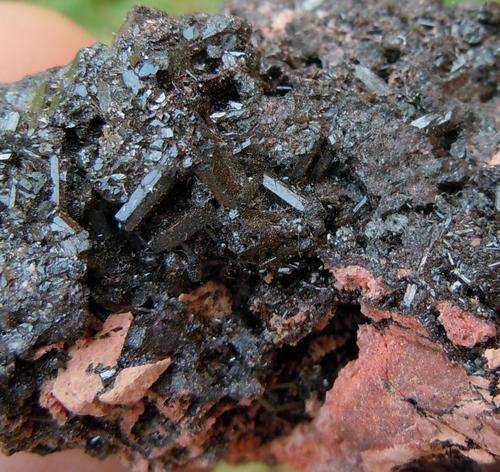 Kalahari manganese fields manganovesuvianite crystals on matrix-south africa-42g