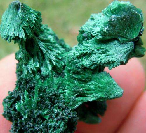 Katanga region malachite crystal cluster-democratic republic of congo-12g