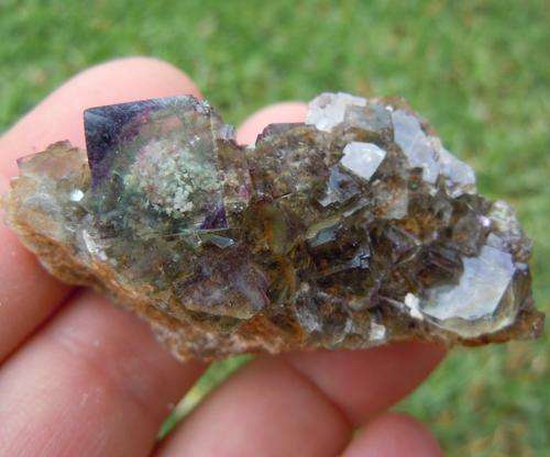 Okaruso mine flourite crystals on matrix-namibia-61g