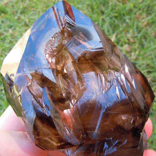Brandberg smokey quartz crystal(mended)-namibia-488g