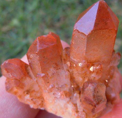 Orange river hematite included quartz crystals on matrix-south africa-27g