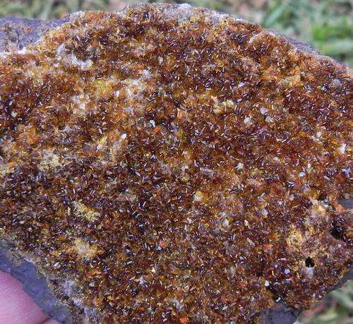 Kalahari manganese fields sturmanite crystals on matrix-south africa-354g