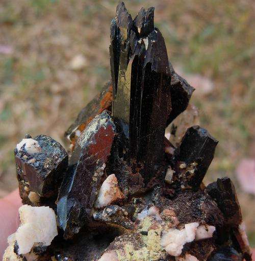 Zomba plateau parasite, zirkon, smokey quartz and aegerine crystals on orthoclase matrix-malawi-88g