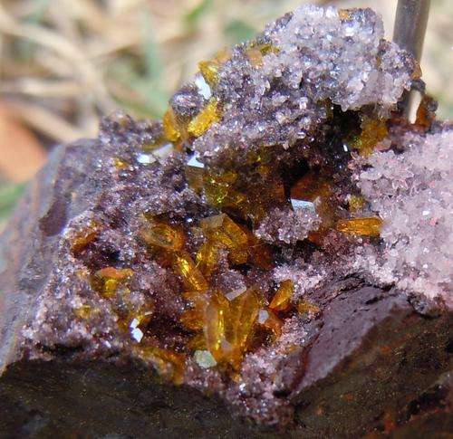 Kalahari manganese fields sturmanite and calcite crystals on matrix-south africa-26g