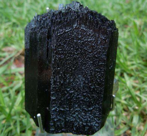 Erongo region quartz crystal on schorl tourmaline crystal-namibia-214g
