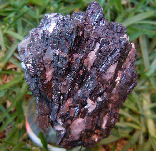 Kalahari manganese fields calcite crystals on bixbyite crystal cluster-south africa-103g