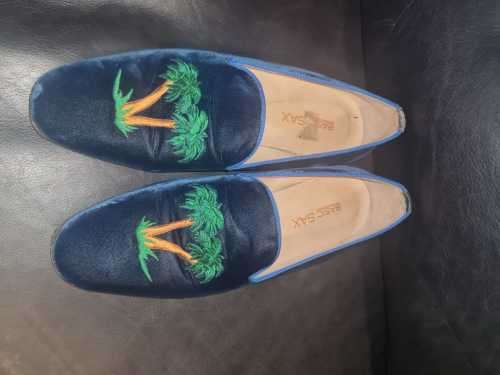 Italian Velvet Loafers men Sz 40 (UK 6.5)