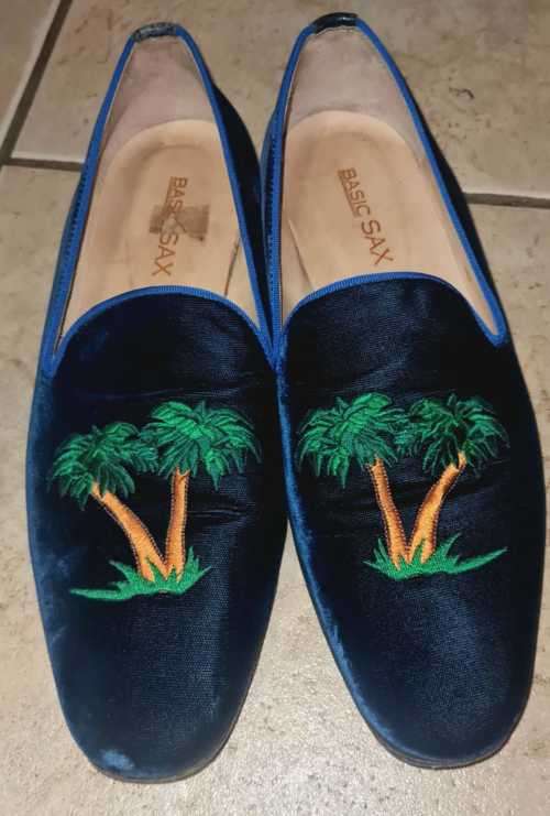 Italian Velvet Loafers men Sz 40 (UK 6.5)