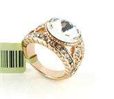 # SAVE UP TO 50% # ELEGANT 18K GOLD PLATED RING, CZ DIAMOND LOWEST PRICE!!!!!