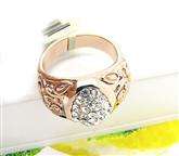 # SHIPPED FROM THAILAND TO YOU, FOR HER # BEAUTIFUL 18K GP RING WITH CZ DIAMOND!!!!!