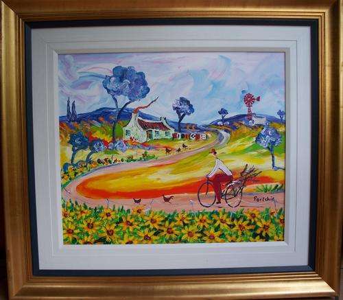 Collecting wood for fire-By famous Artist - Portchie- Valued R50000.00+