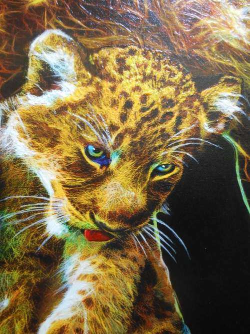 MOTHERLY LOVE op 4 by M. Durst Mixed Media Acrylic on Canvas