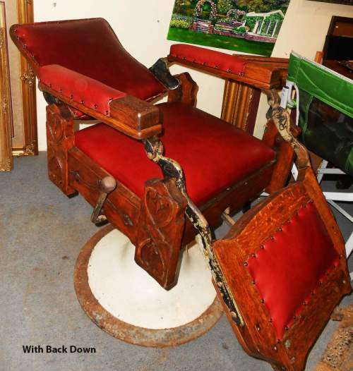 Restored Antique Barber Chair from 1890s by Theo Kochs Co. Incredible!