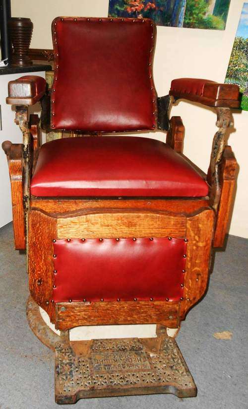 Restored Antique Barber Chair from 1890s by Theo Kochs Co. Incredible!