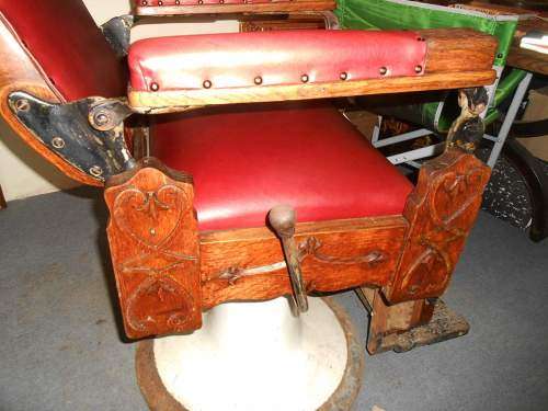 Restored Antique Barber Chair from 1890s by Theo Kochs Co. Incredible!