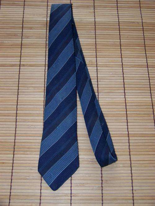 TIES LONG BLUE AND BLACK STRIPES