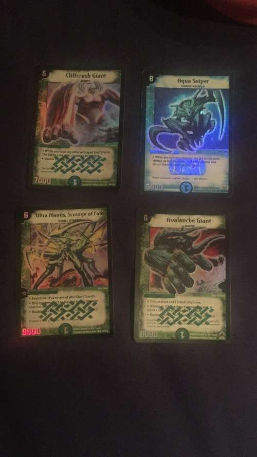 4 x DuelMasters holo cards
