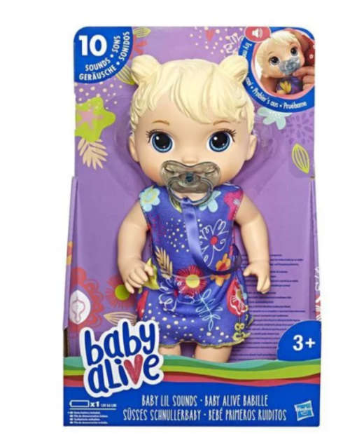 Baby Alive Baby Lil Sounds: Interactive Blonde Hair Baby Doll