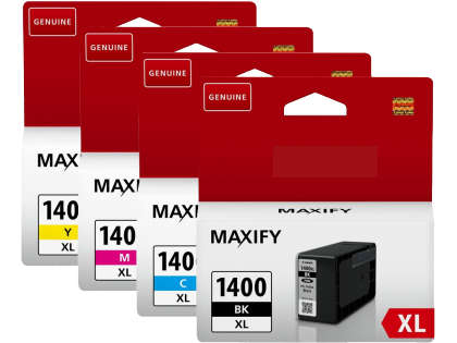 Canon PGI-1400BK XL & 1400C/M/Y XL Compatible Cartridges