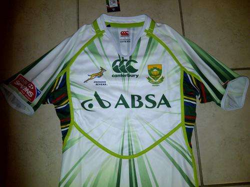 Springbok Sevens Rugby Players Issue Alternate Test Jersey Size L Slim Fit