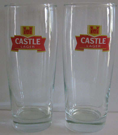 Castle Lager Glasses ~ VERY SCARCE ~