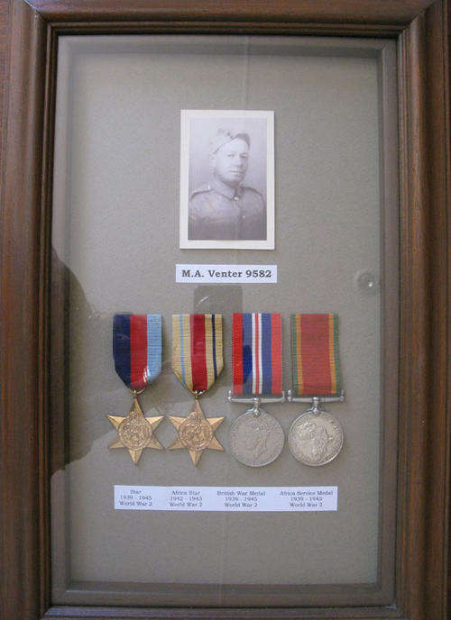 Second World War group of Medals to 9582 M.A. Venter with Certificate
