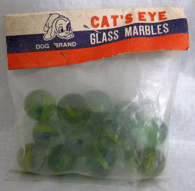 CAT'S EYE GLASS MARBLES IN ORIGINAL PACKET @@@ R1 !!!!