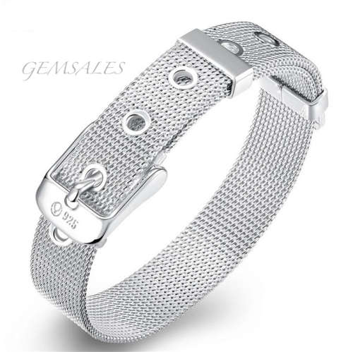 925 STERLING SILVER ~ 9mm WIDE BELT STYLE BRACELET ~ ***STAMPED 925***