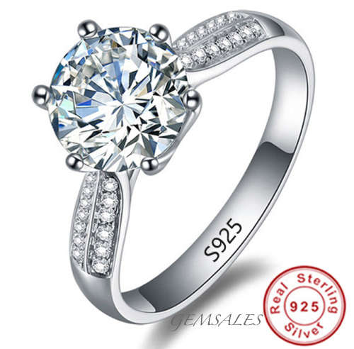 ***3 CARAT SIMULATED DIAMOND RING ~ STAMPED S925  ~ SIZE 7***