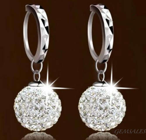 *STERLING SILVER* NEW ARRIVAL!!!  HOT FASHION SHAMBALA EARRINGS ~ STAMPED S925***