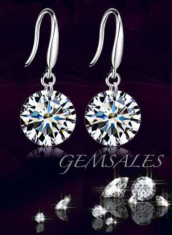 SIMULATED DIAMOND  EARRINGS