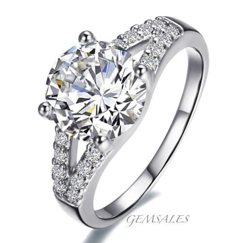 BRILLIANT CUT 2 CARAT SIMULATED DIAMOND RING ~ STUNNING ~ SIZE 5