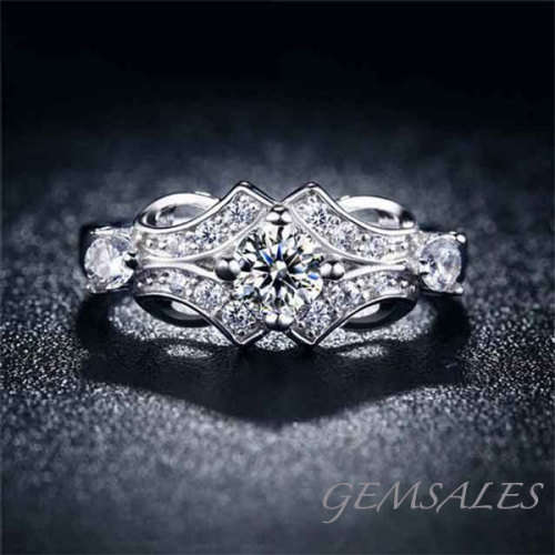 SENSATIONAL SIMULATED DIAMOND  RING ***STAMPED S925*** SIZE 7