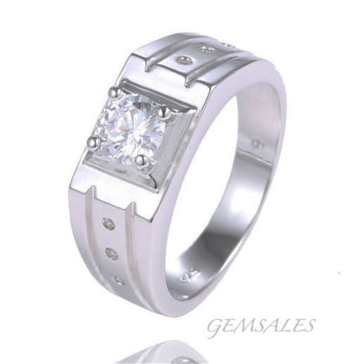 #NEW ARRIVAL# UNISEX SIMULATED DIAMOND RING   ~STAMPED 925~ SIZE 6 3/4