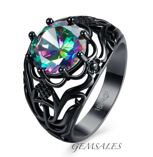 ***Mystic Topaz Ring*** NEW ARRIVAL!!! GOLD PLATED ~ STAMPED 18KRGP  ~ SIZE 7 1/2 ~