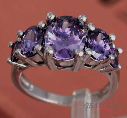 NEW ARRIVAL!  EXCUISITE AMETHYST RING STAMPED 925 * SIZE 6 1/2 *