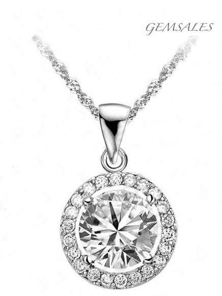 NEW ARRIVAL!!! HALO DESIGN PENDANT & CHAIN *** STAMPED 925 ***