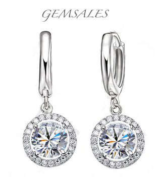 NEW ARRIVAL!!! HALO DESIGN EARRINGS *** STAMPED 925 ***