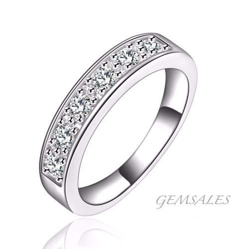 # WEDDING # ANNIVERSARY # SIMULATED DIAMOND RING ~  SIZE 7 - S925 -
